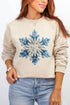 Faux Yarn Snow Day Snowflake Heavy Blend Crew Sweatshirt