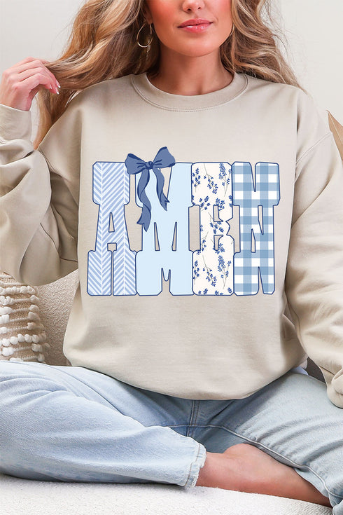 Sunday Blue Amen Heavy Blend Crew Sweatshirt