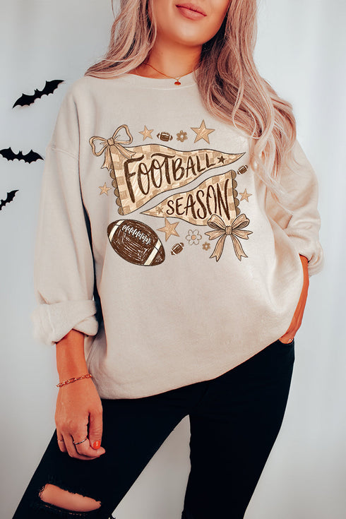 Football Season Doodle Heavy Blend Crew Sweatshirt