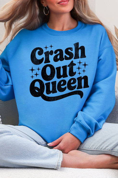 Crash Out Queen Heavy Blend Crew Sweatshirt