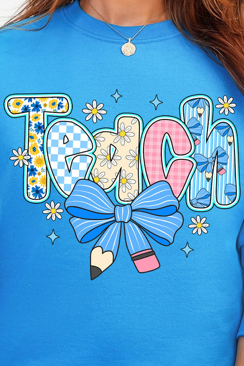 Daisy Days Teach Heavy Blend Crew Sweatshirt