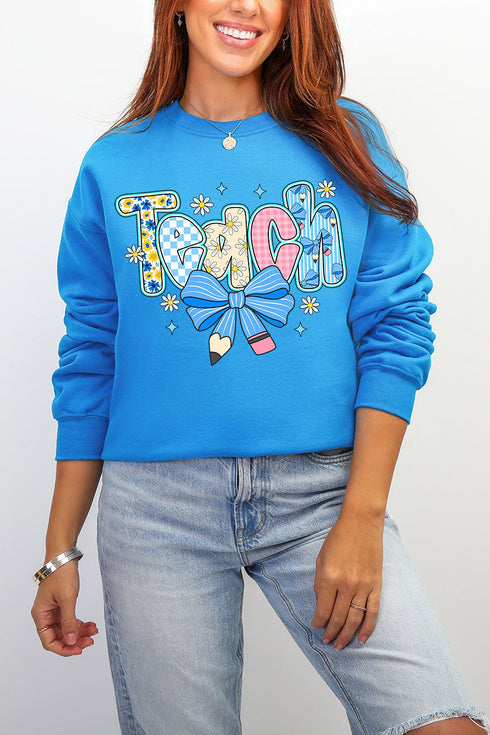 Daisy Days Teach Heavy Blend Crew Sweatshirt