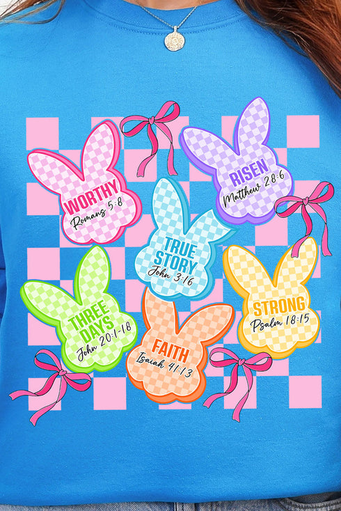 Little Bunnies, Big Faith Heavy Blend Crew Sweatshirt