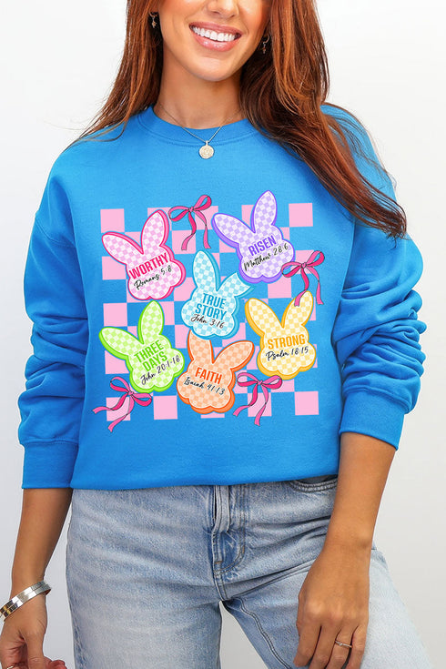 Little Bunnies, Big Faith Heavy Blend Crew Sweatshirt