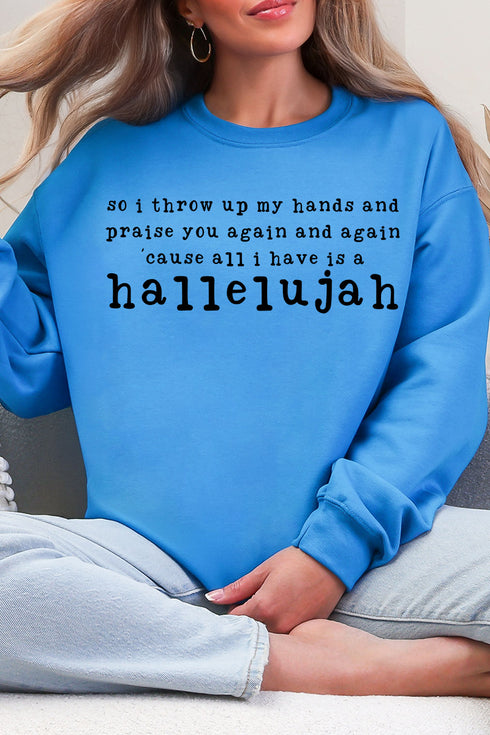 Praise You Again, Hallelujah Heavy-weight Crew Sweatshirt