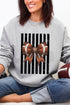 Black Varsity Bow Heavy Blend Crew Sweatshirt