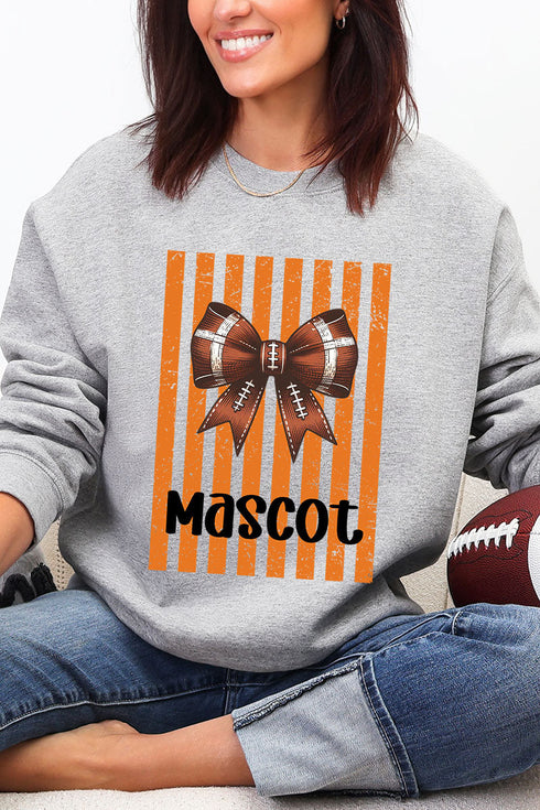 Personalized Orange Varsity Bow Heavy Blend Crew Sweatshirt