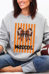 Personalized Orange Varsity Bow Heavy Blend Crew Sweatshirt