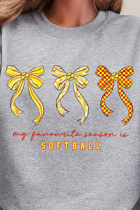 My Favorite Season Is Softball Heavy Blend Crew Sweatshirt