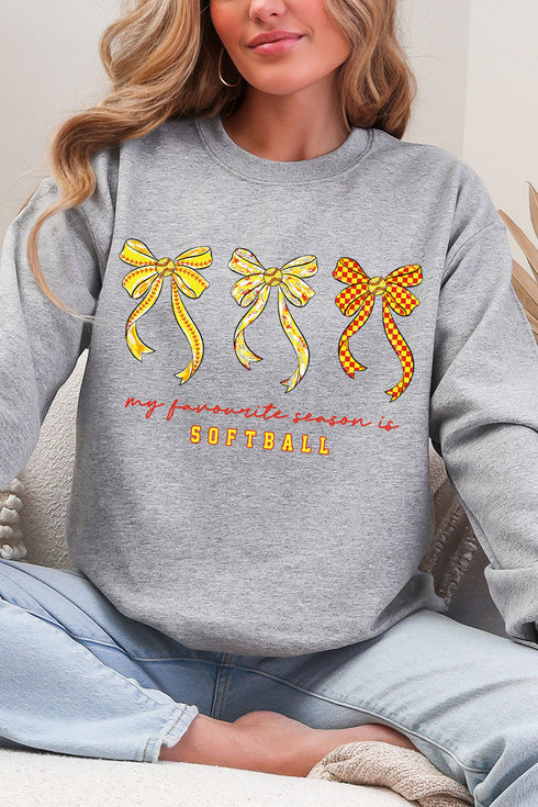 My Favorite Season Is Softball Heavy Blend Crew Sweatshirt
