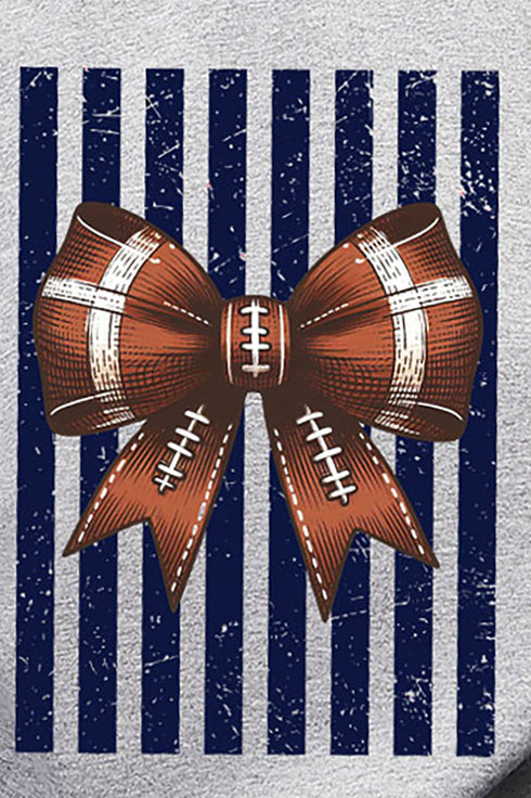 Navy Varsity Bow Heavy Blend Crew Sweatshirt