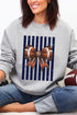 Navy Varsity Bow Heavy Blend Crew Sweatshirt