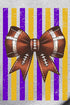 Purple & Yellow Gold Varsity Bow Heavy Blend Crew Sweatshirt