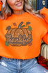 Thankful Pumpkin Faux Sequin Transfer Heavy-weight Crew Sweatshirt