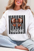 Personalized Black Varsity Bow Heavy Blend Crew Sweatshirt *Enter Mascot Name