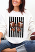 Black Varsity Bow Heavy Blend Crew Sweatshirt