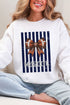 Personalized Navy Varsity Bow Heavy Blend Crew Sweatshirt