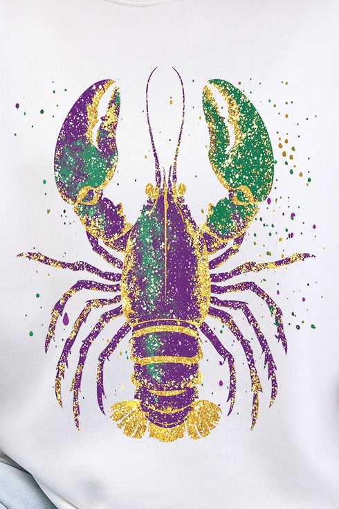 Glitzy Gras Crawfish Heavy Blend Crew Sweatshirt