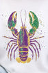 Glitzy Gras Crawfish Heavy Blend Crew Sweatshirt