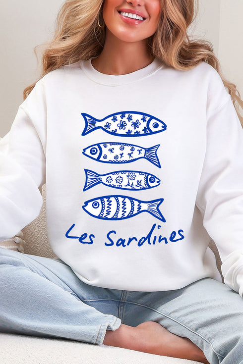 Les Sardines Heavy Blend Crew Sweatshirt