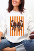 Orange Varsity Bow Heavy Blend Crew Sweatshirt