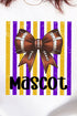 Personalized Purple & Yellow Gold Varsity Bow Heavy Blend Crew Sweatshirt *Enter Mascot Name