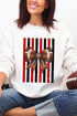 Red & Black Varsity Bow Heavy Blend Crew Sweatshirt