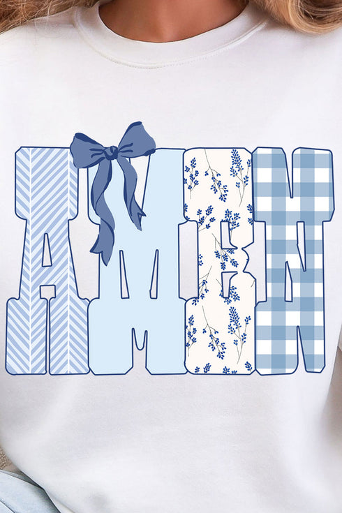Sunday Blue Amen Heavy Blend Crew Sweatshirt