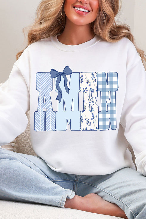 Sunday Blue Amen Heavy Blend Crew Sweatshirt