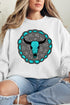 Turquoise Stone Steer Heavy Blend Crew Sweatshirt