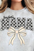 Baseball Checkered Mama Heavy-weight Crew Sweatshirt