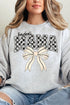 Baseball Checkered Mama Heavy-weight Crew Sweatshirt