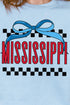 Bow Mississippi Check Heavy-weight Crew Sweatshirt