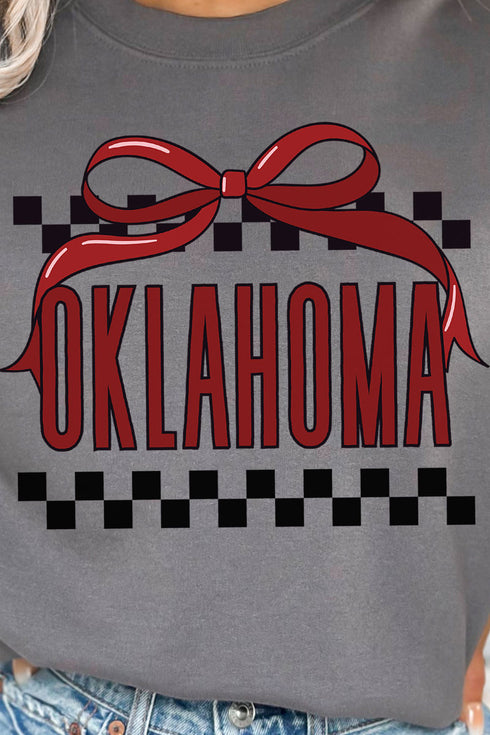 Bow Oklahoma Check Heavy-weight Crew Sweatshirt