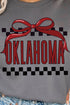 Bow Oklahoma Check Heavy-weight Crew Sweatshirt