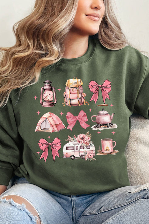 Camping Coquette Heavy-weight Crew Sweatshirt