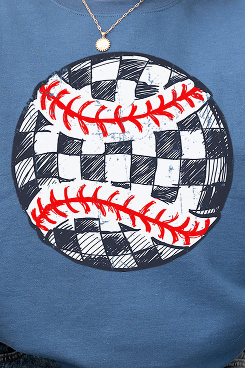Checkerboard Pitch Heavy-weight Crew Sweatshirt