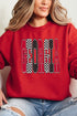 Checkered & Cheetah Georgia Heavy-weight Crew Sweatshirt