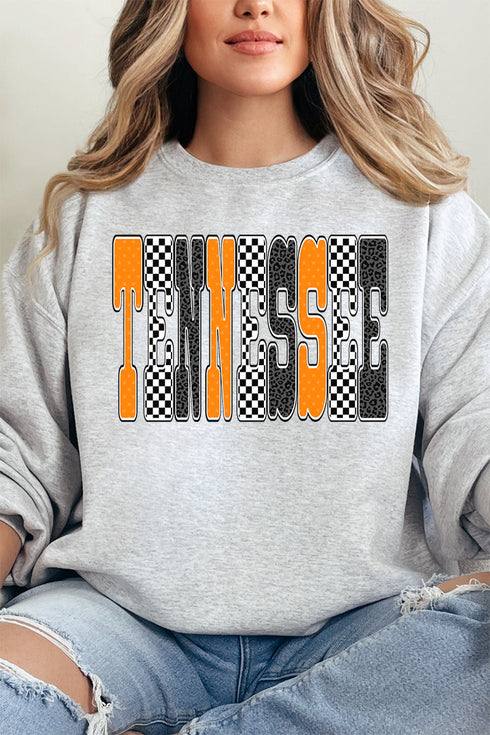 Checkered & Cheetah Tennessee Heavy-weight Crew Sweatshirt