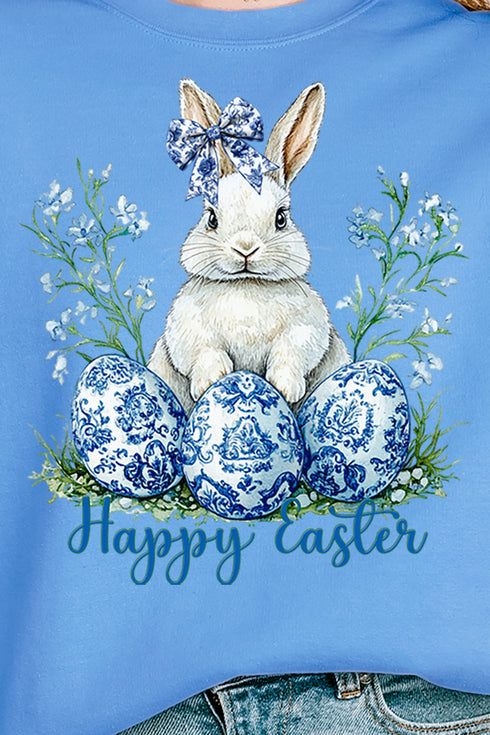 Chinoiserie Easter Bloom Heavy-weight Crew Sweatshirt