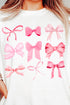 Coquette Pink Ribbon Bows Heavy-weight Crew Sweatshirt