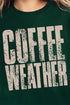 Distressed Coffee Weather Heavy-weight Crew Sweatshirt