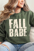 Distressed Fall Babe Heavy-weight Crew Sweatshirt