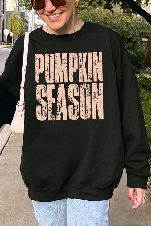 Distressed Pumpkin Season Unisex NuBlend Crew Sweatshirt