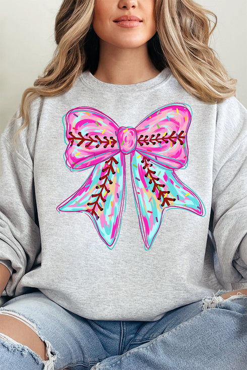 Drippy Ball Bow Heavy-weight Crew Sweatshirt