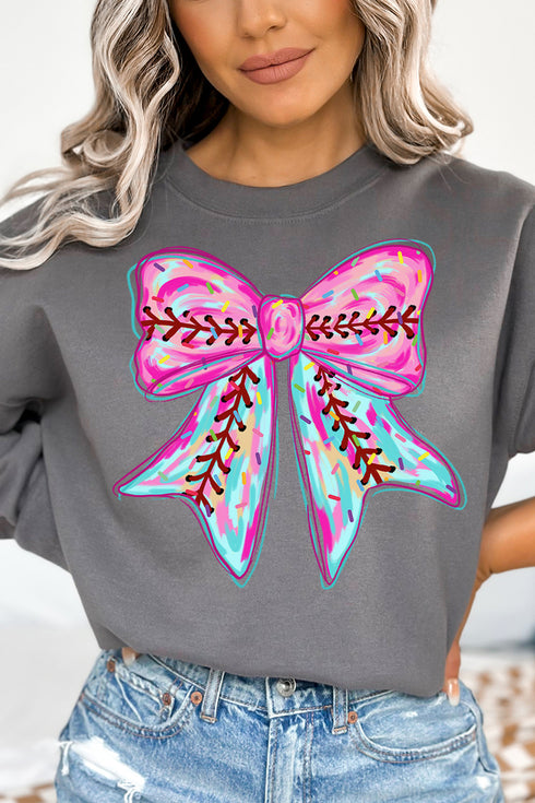 Drippy Ball Bow Heavy-weight Crew Sweatshirt