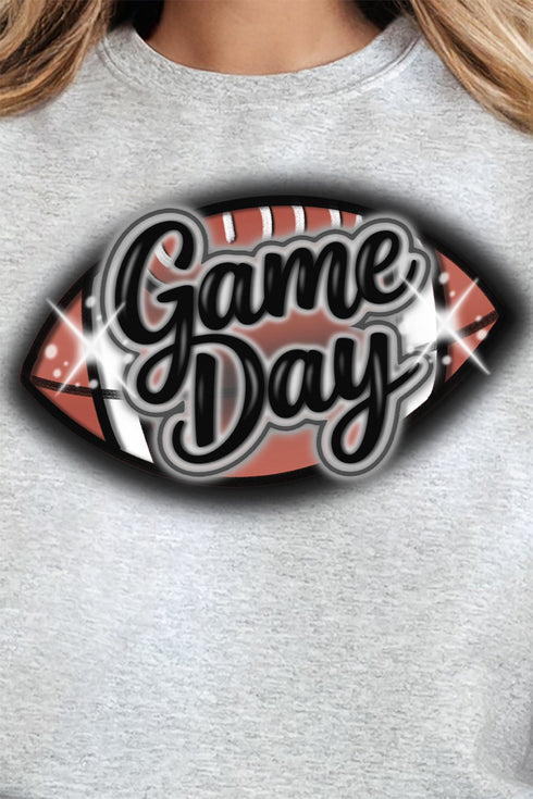 Faux Airbrush Game Day Heavy-weight Crew Sweatshirt