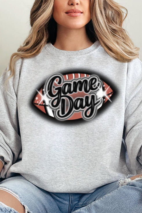 Faux Airbrush Game Day Heavy-weight Crew Sweatshirt