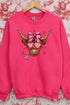 Full Of Love Highland Cow Heavy-weight Crew Sweatshirt