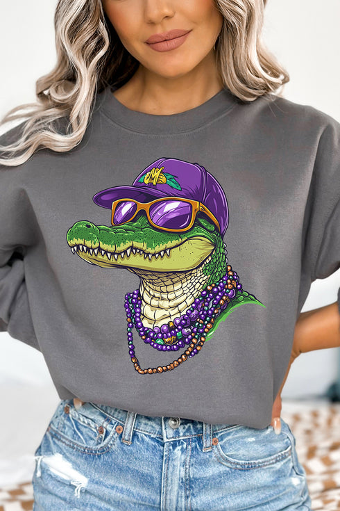 Gator Gras Heavy-weight Crew Sweatshirt